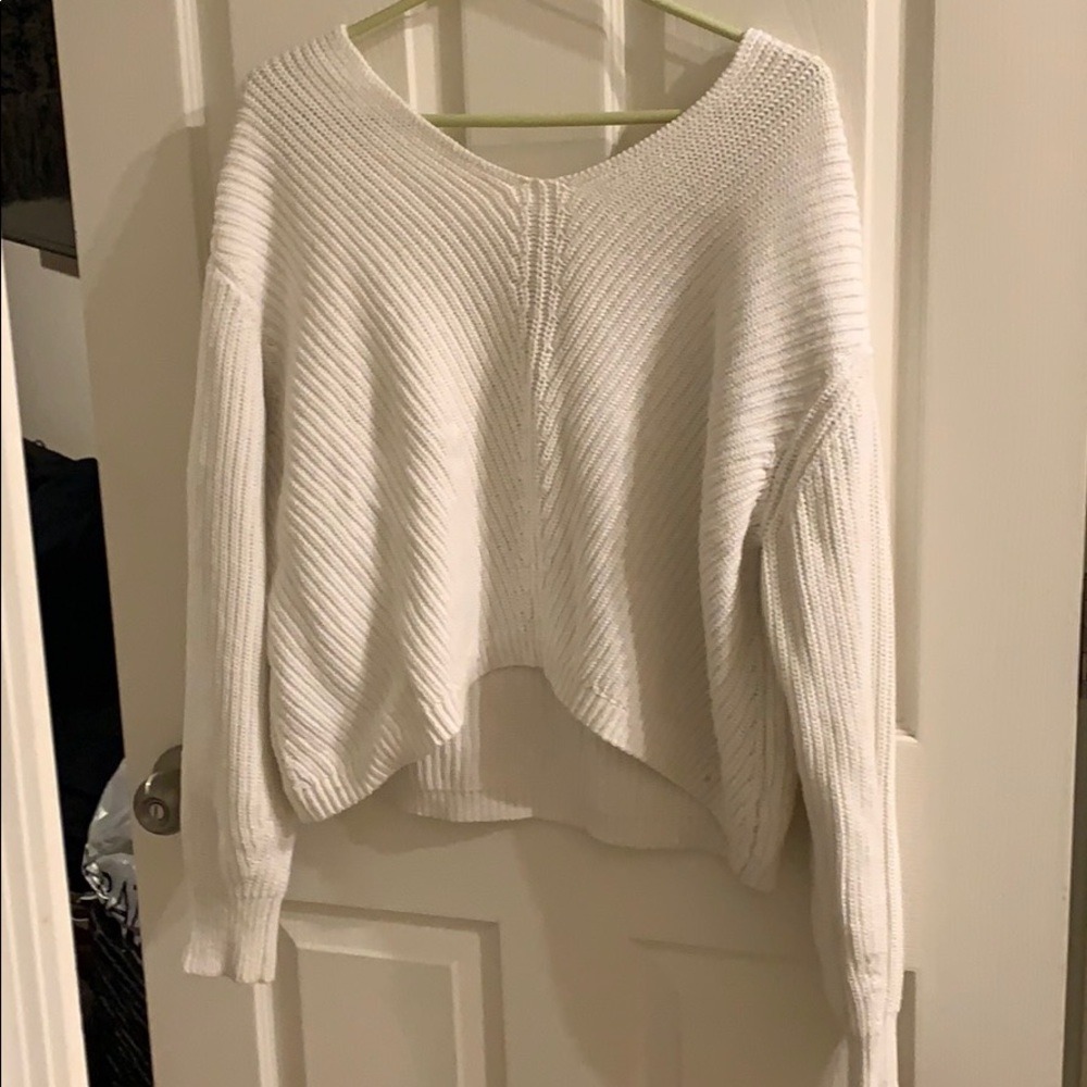Knitted crop sweater